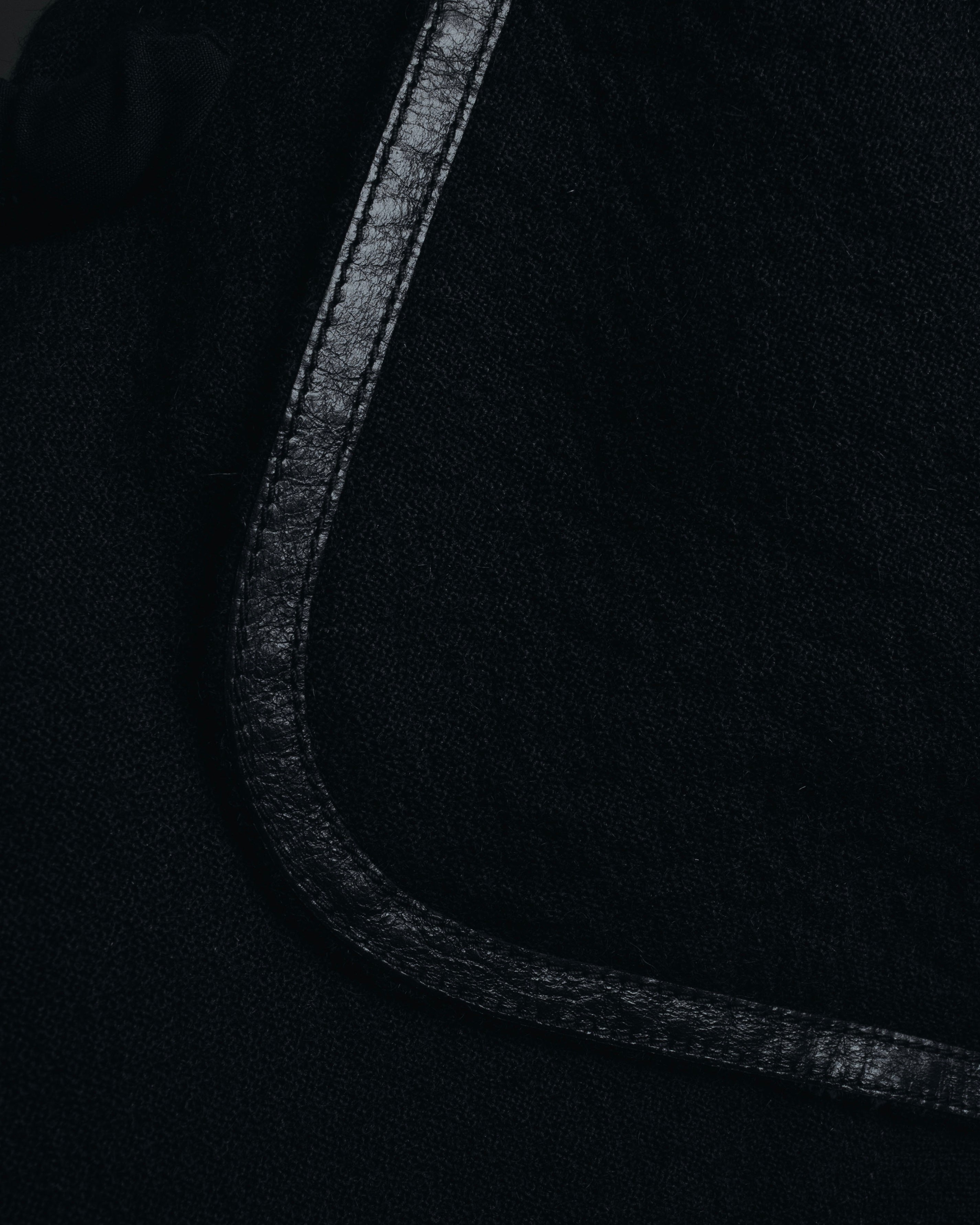 –SPECIALS– "LOEWE" 2017-2018 Minimal a-line calfskin piping coat