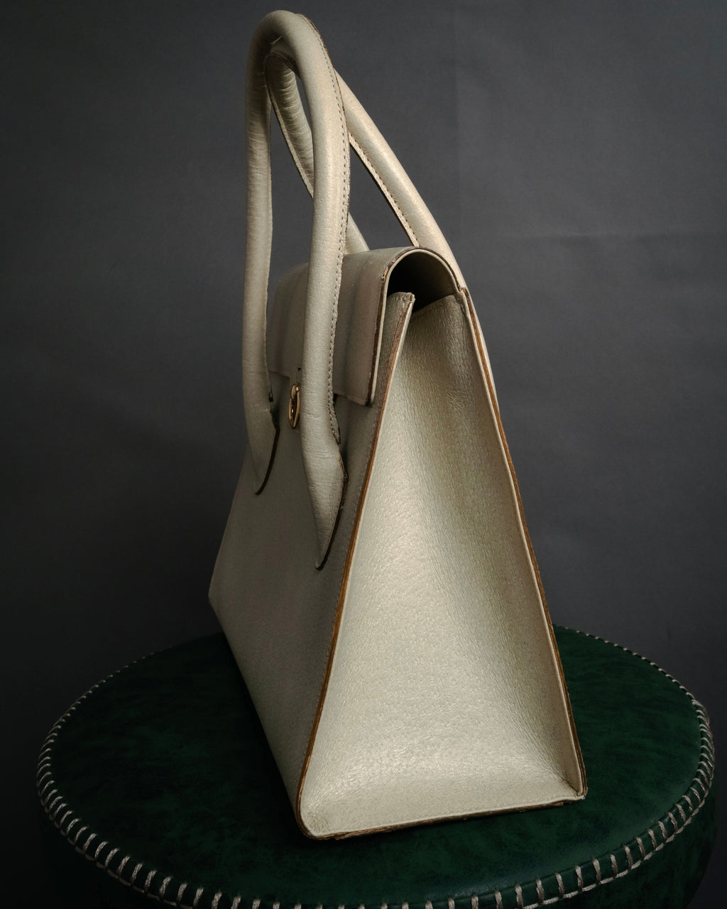 “VALENTINO GARAVANI” 90’s structured top handle leather bag