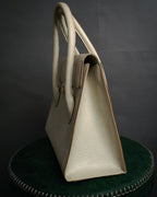 “VALENTINO GARAVANI” 90’s structured top handle leather bag