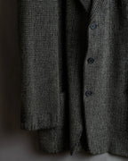 "GIORGIO ARMANI" Greige mix checkered pattern tailored jacket