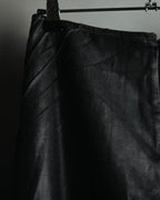 "JUNYA WATANABE COMME des GARÇONS" 00's Glossy raw hem flared long skirt