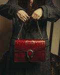 -SPECIAL- "GUCCI" 2010's-20's Collectible gucci garden embellished leather dionysus chain shoulder bag