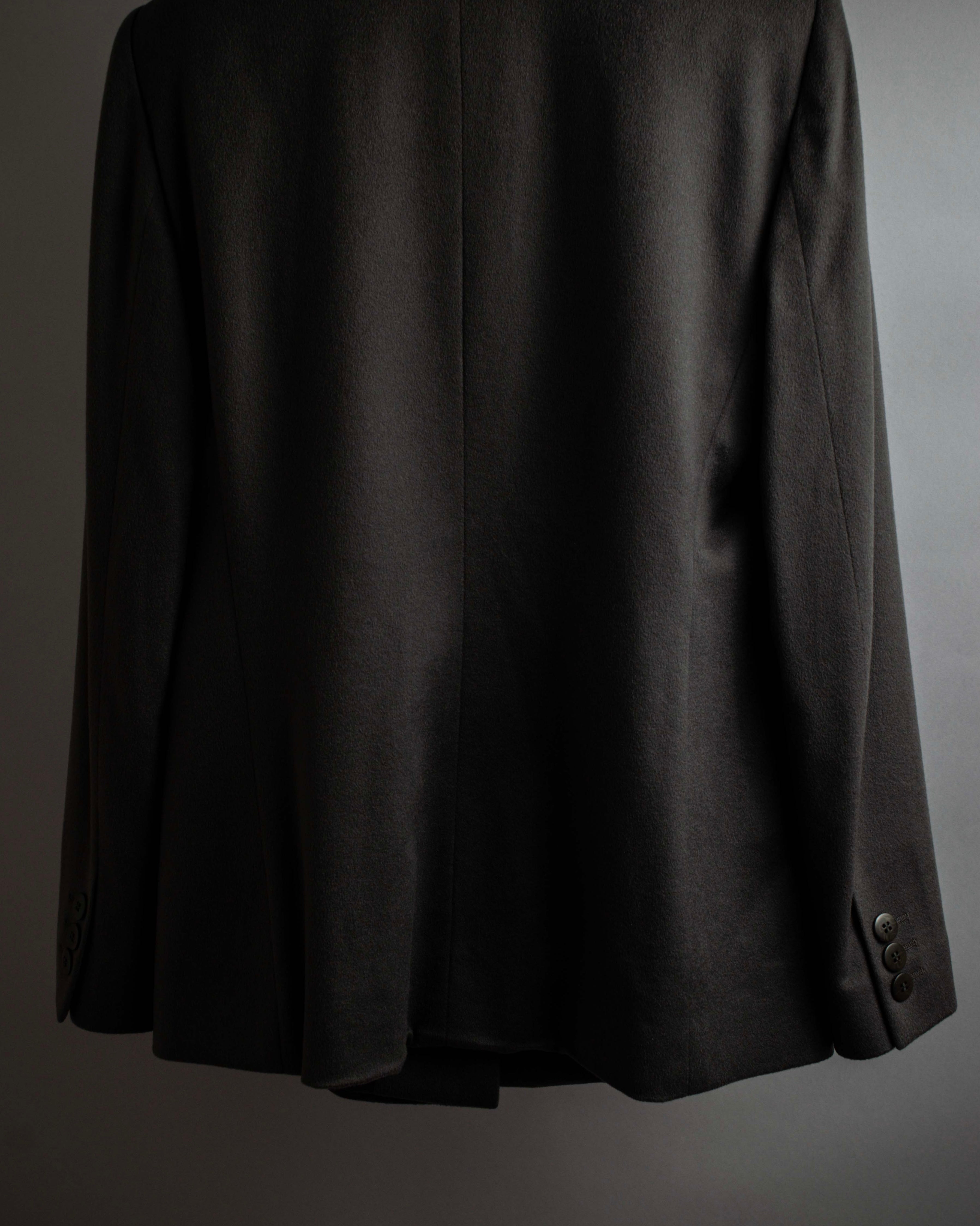 "ARMANI COLLEZIONI" Sharp peak lapel 100% cashmere tailored jacket