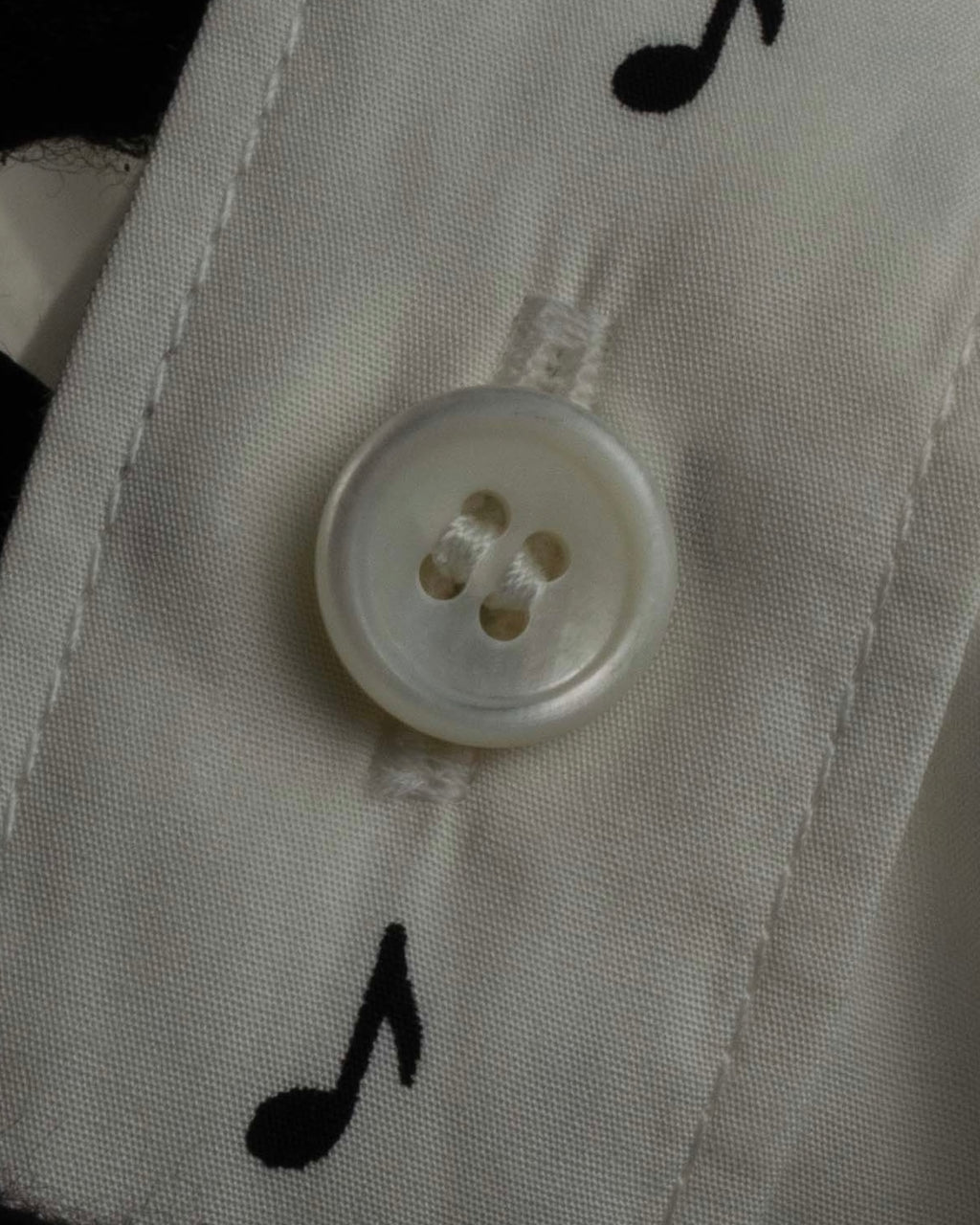 "CELINE" Musical note motif cotton shirt