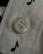 "CELINE" Musical note motif cotton shirt