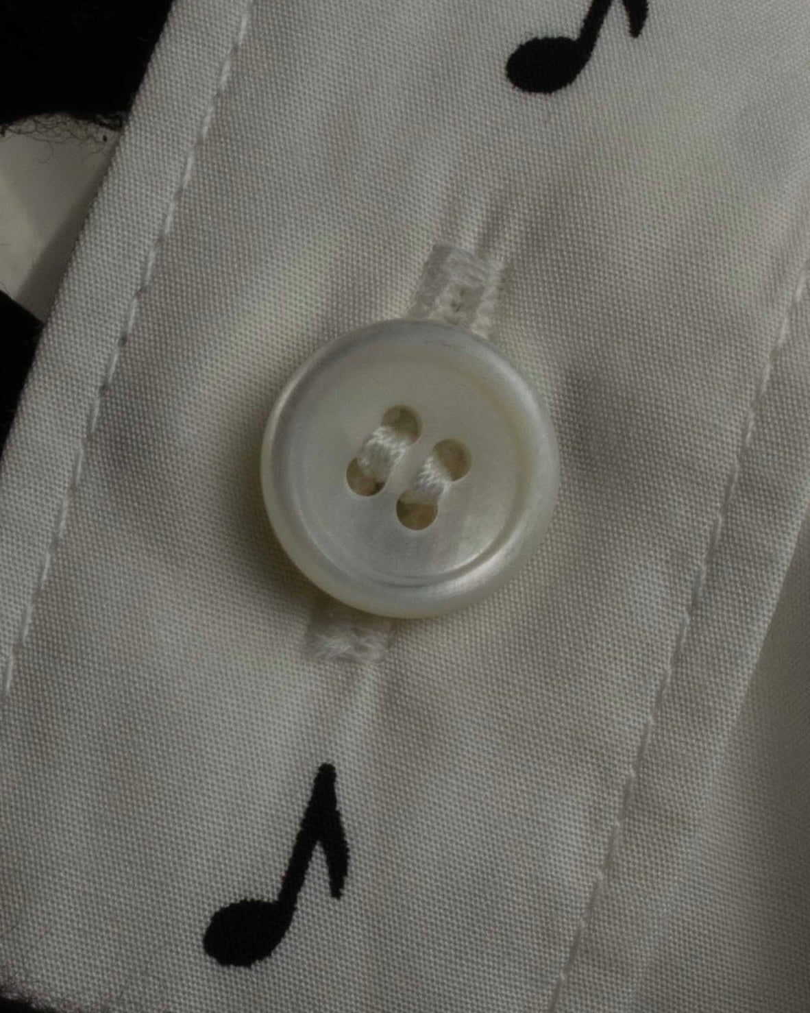"CELINE" Musical note motif cotton shirt
