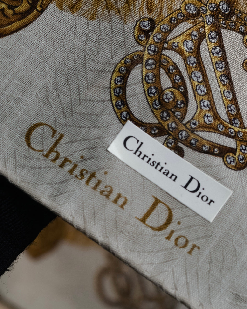 “Christian Dior” 80’s-90’s jewel motif cotton scarf