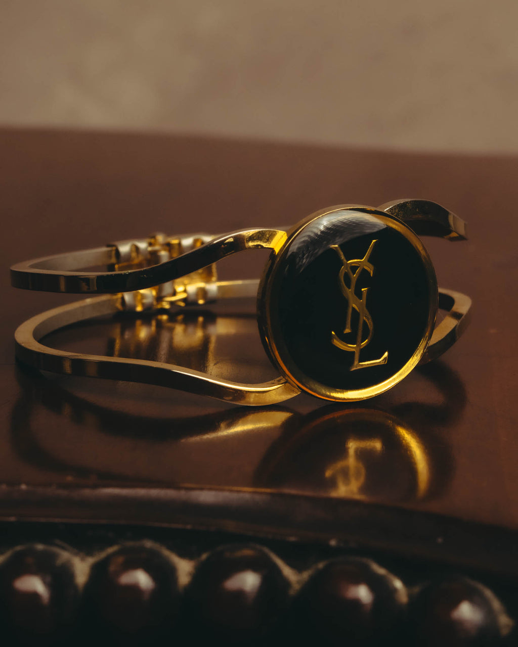-SPECIAL- "Yves Saint Laurent" 80's-90's Iconic cassandre logo vintage bangle