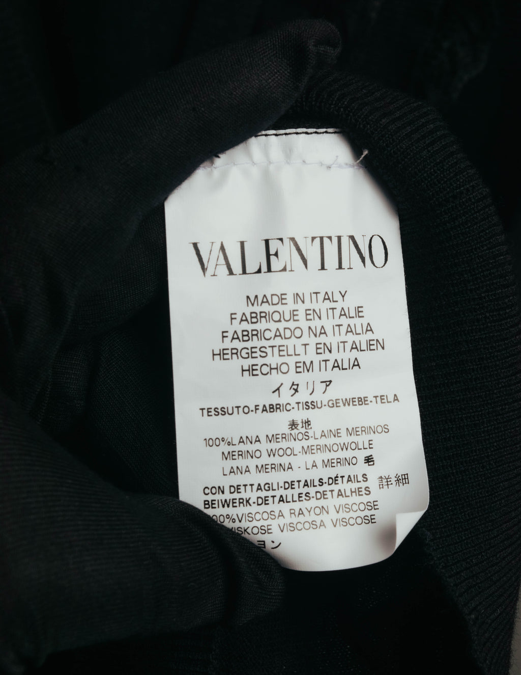 "RED VALENTINO" 10's Feminine merino wool knit cardigan