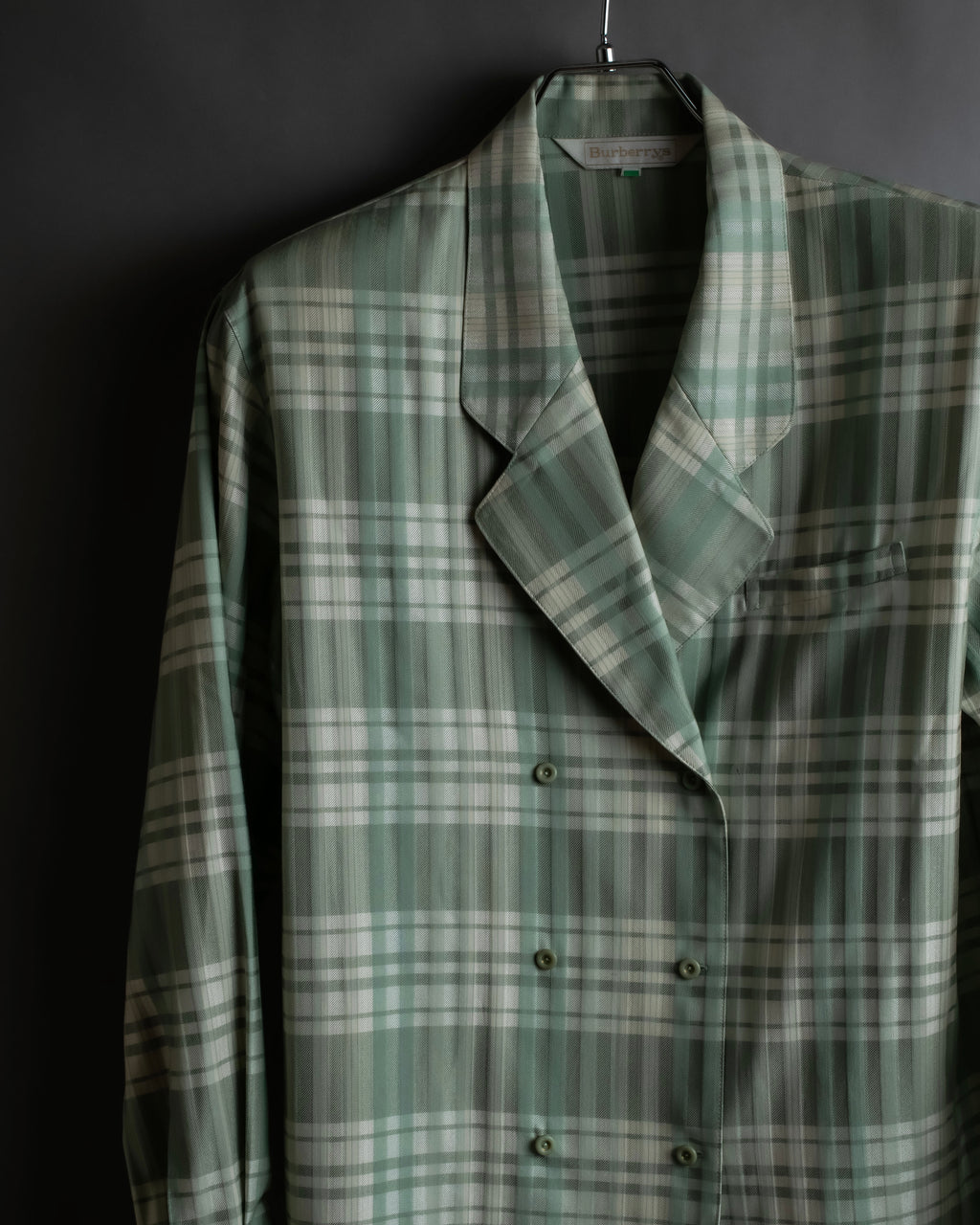 "BURBERRYS" Mint green check pattern skirt type set up
