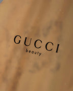 "GUCCI" Gold metal design logo engraved hand mirror