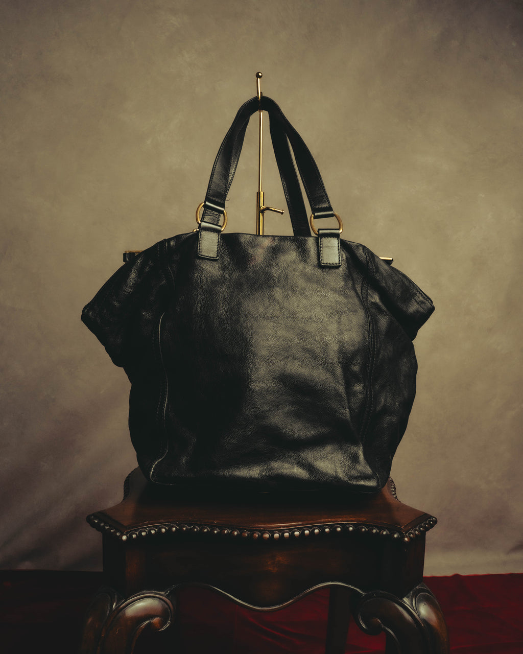 "Yves Saint Laurent" 00's-10's Slouchy leather downtown tote bag