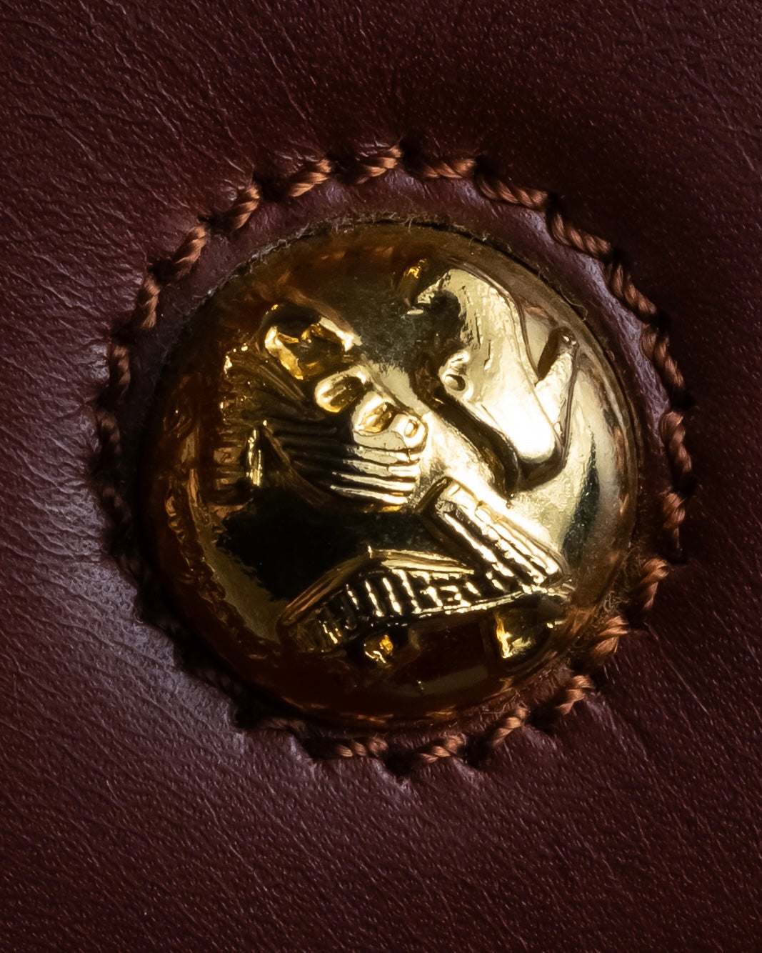 "Salvatore Ferragamo" Coin motif metal design leather hand bag