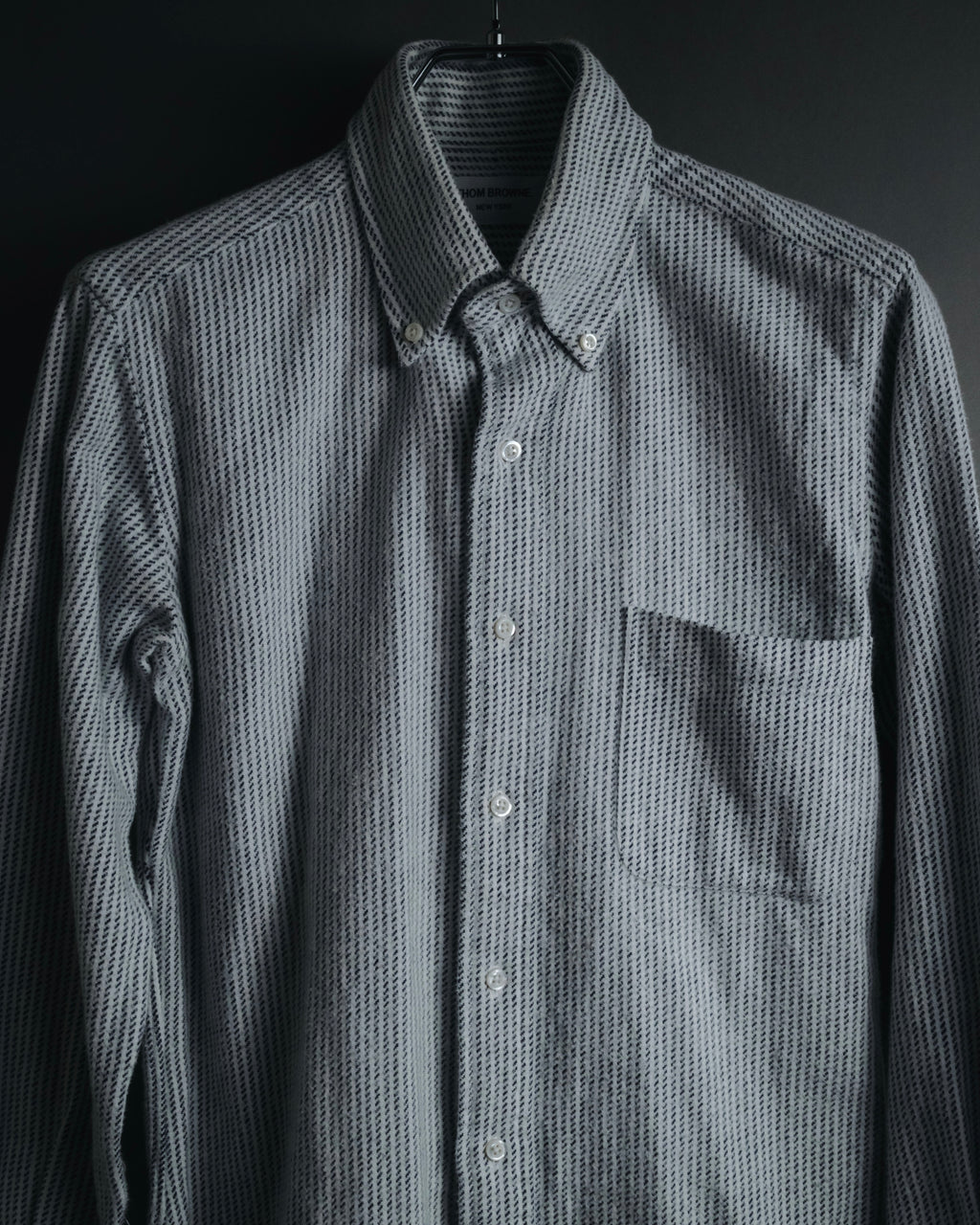 "THOM BROWNE" Micro patterned button-down shirt