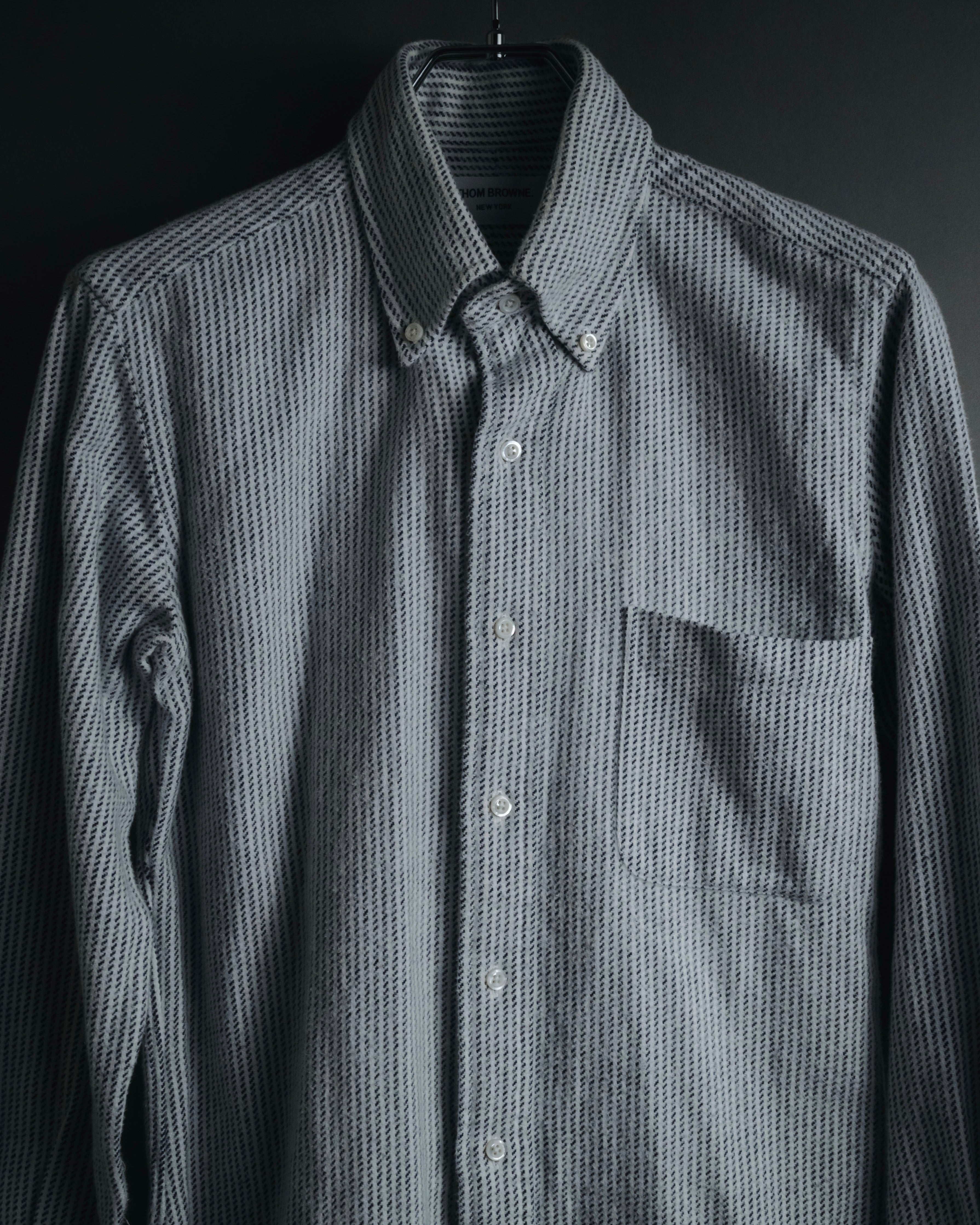 "THOM BROWNE" Micro patterned button-down shirt