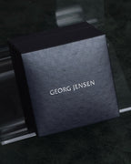 "GEORG JENSEN" Delicate bead top oversized silver ring