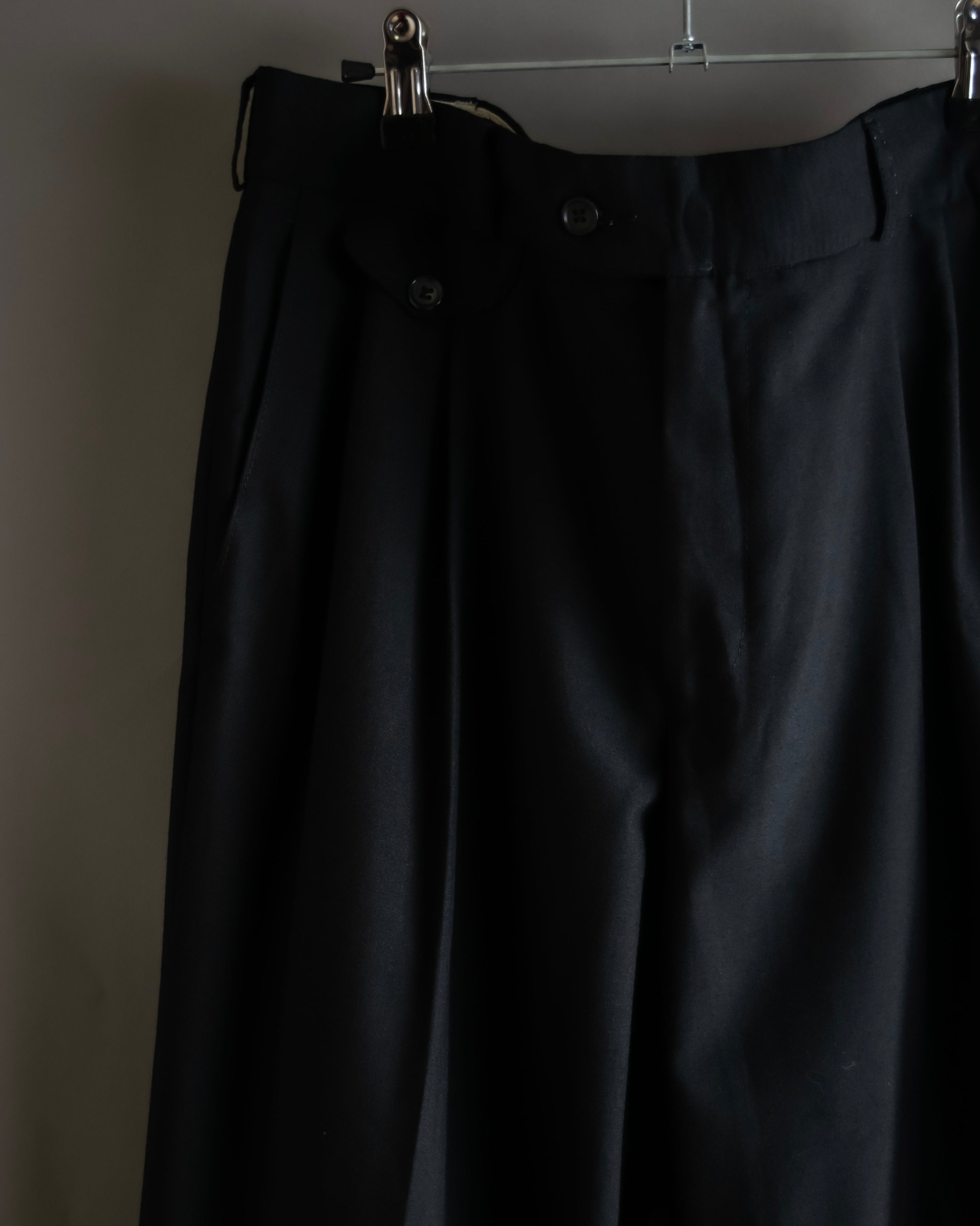 "Vintage high-waisted wide tapered slacks"