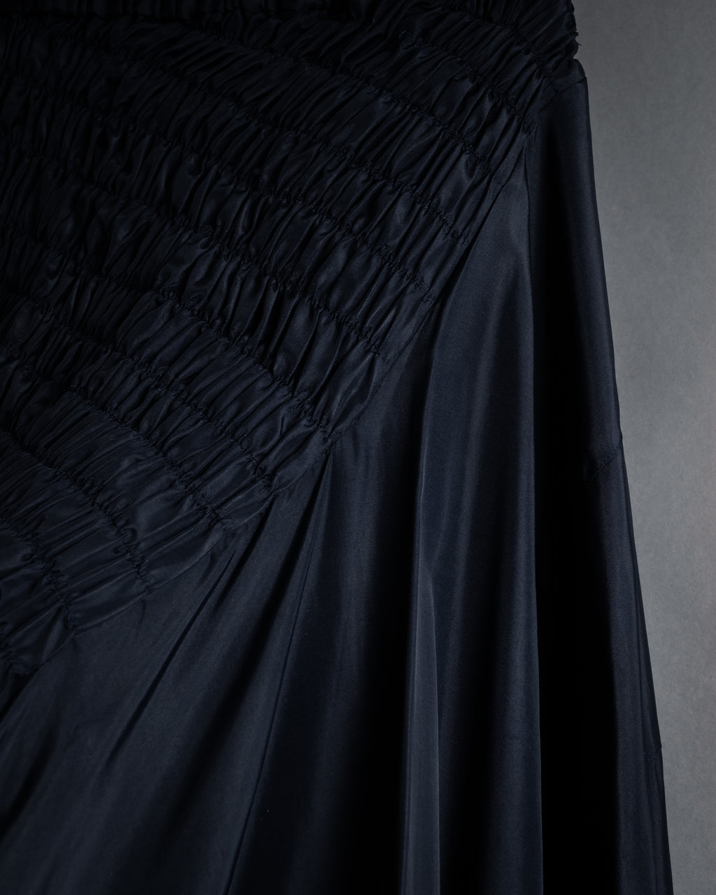 "COMME des GARÇONS" 90SS triacetate smocked asymmetric skirt