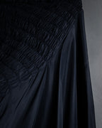 "COMME des GARÇONS" 90SS triacetate smocked asymmetric skirt