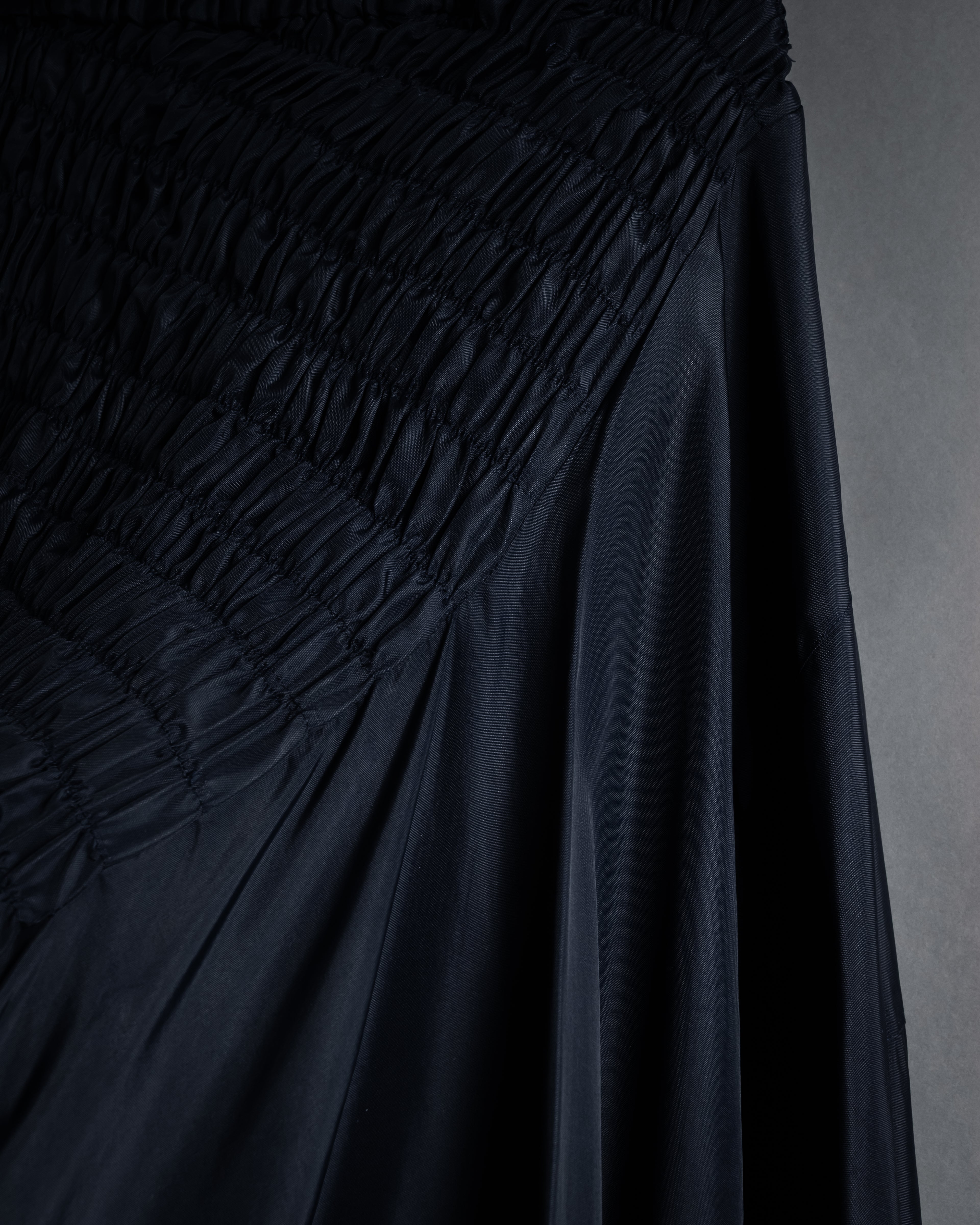 "COMME des GARÇONS" 90SS triacetate smocked asymmetric skirt