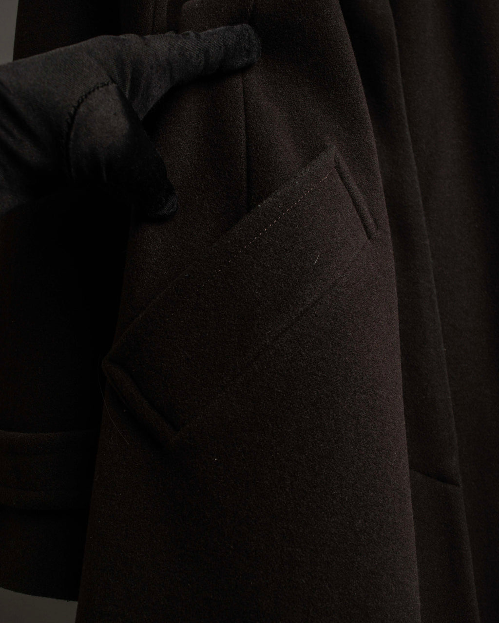 "VAL by VALENTINO" Military detailing hidden placket melton coat