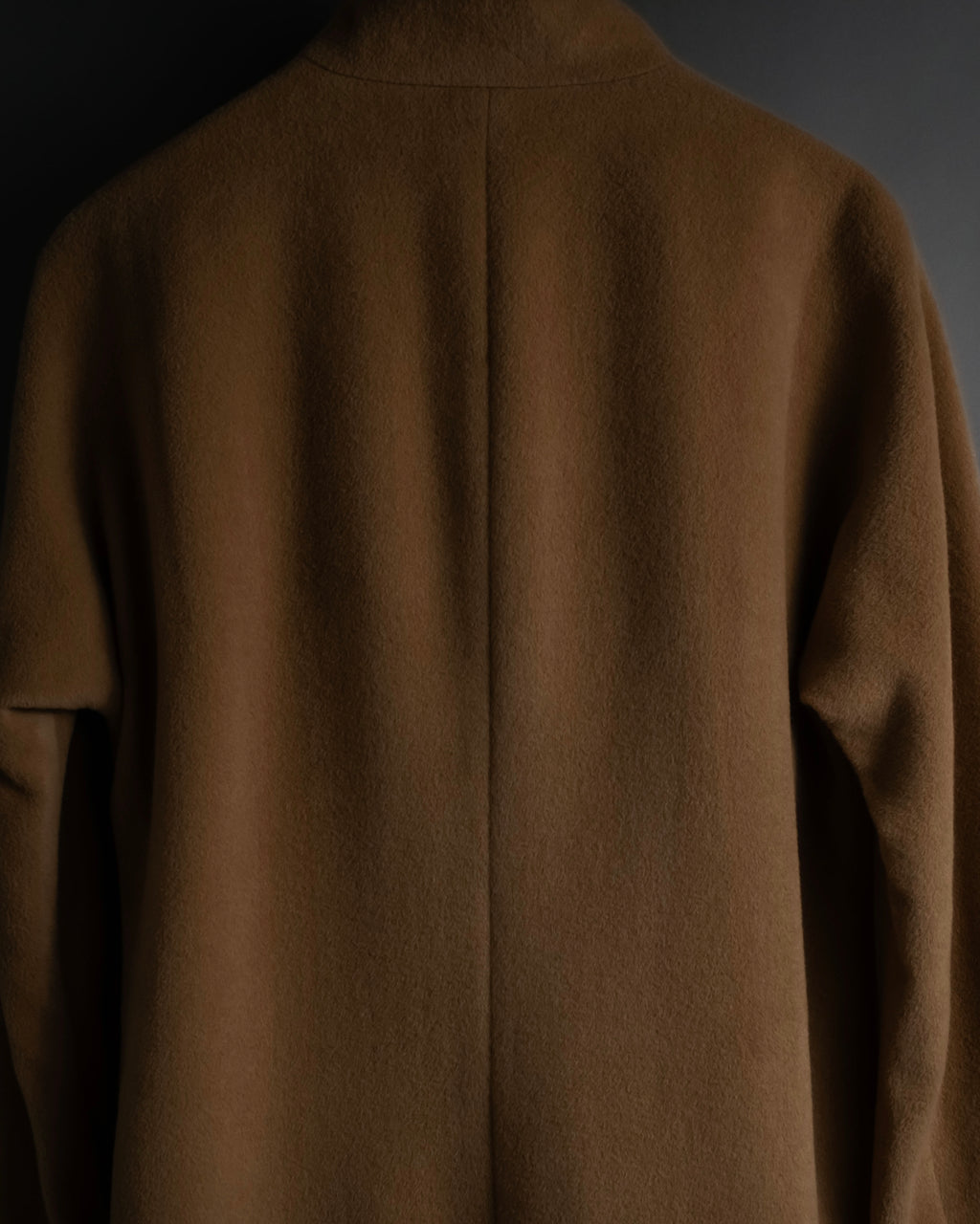 "ISSEY MIYAKE" 03AW Angora wool blend flared silhouette coat