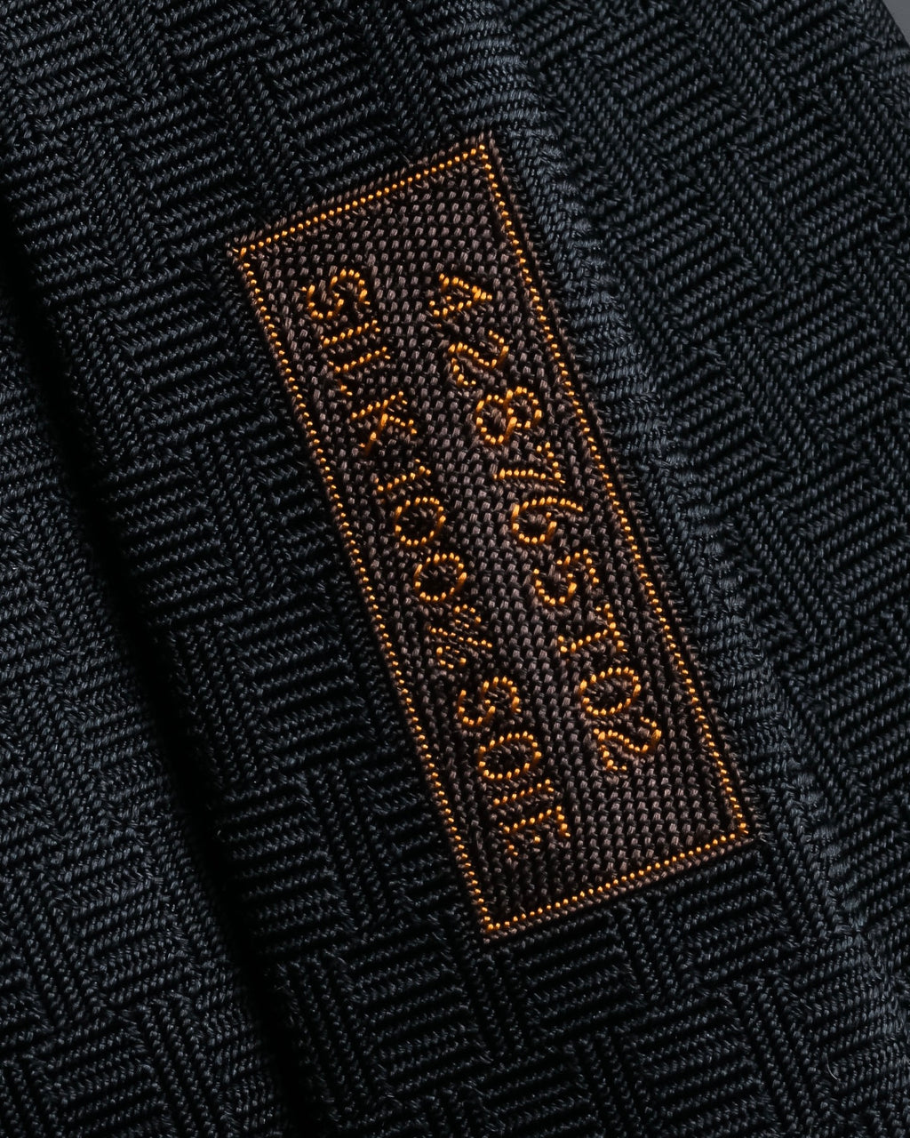 "HERMES" Dice embroidery design silk neck tie