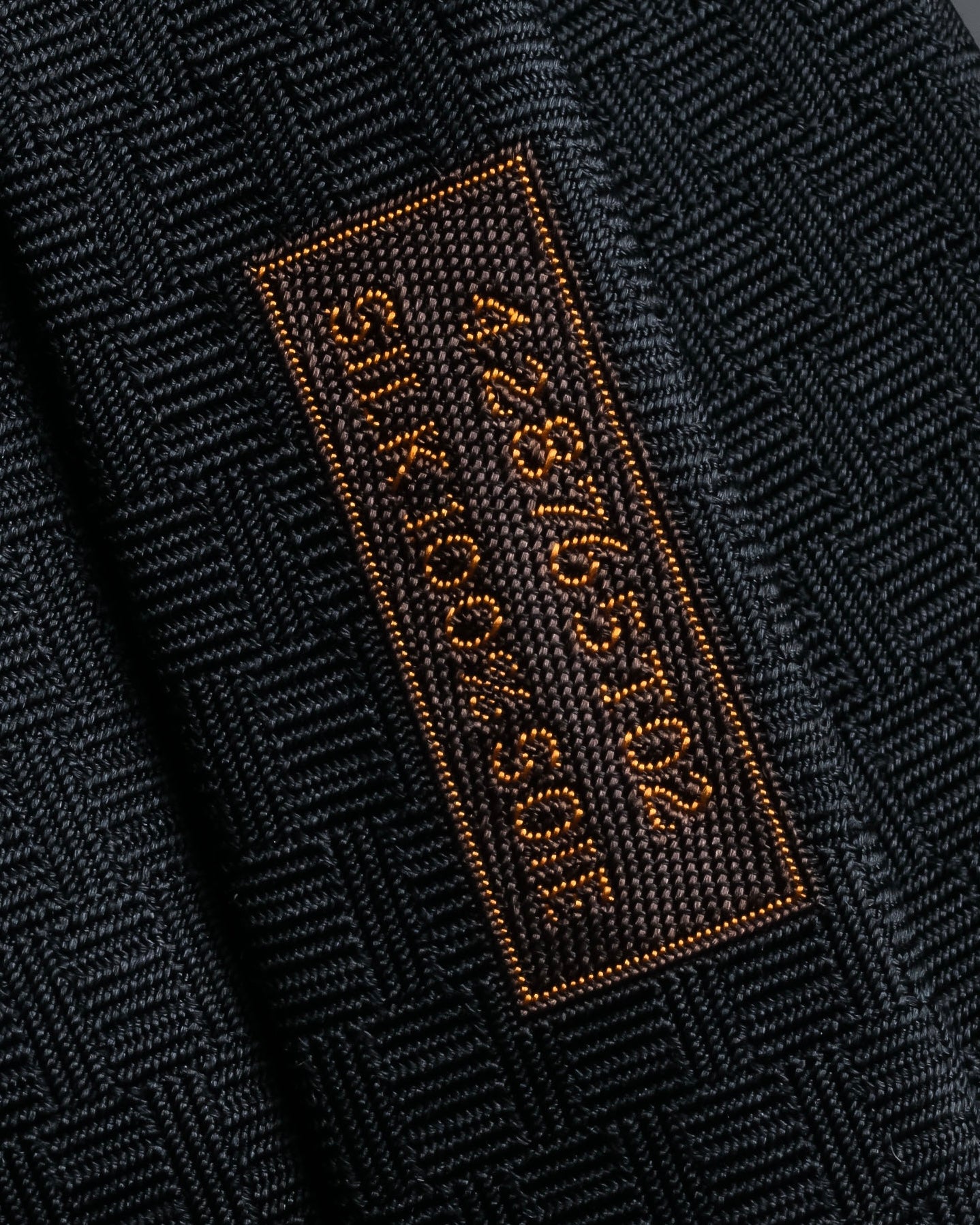 "HERMES" Dice embroidery design silk neck tie