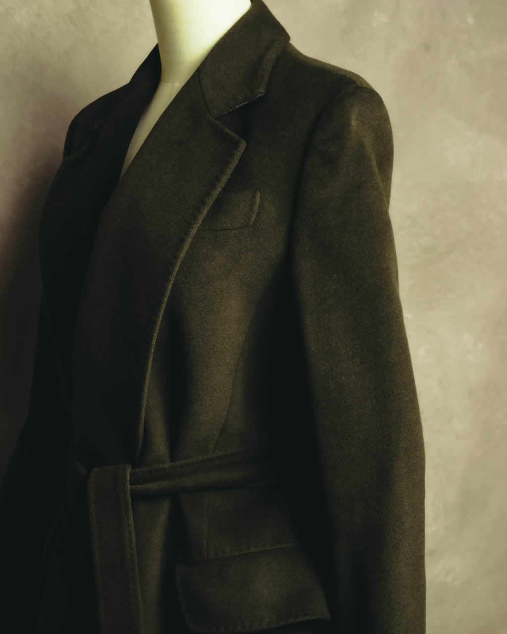 “Max Mara” 00’s Belted angora blend long coat
