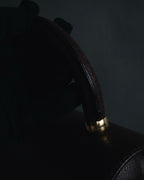 "Max Mara" Structured top handle leather shoulder bag