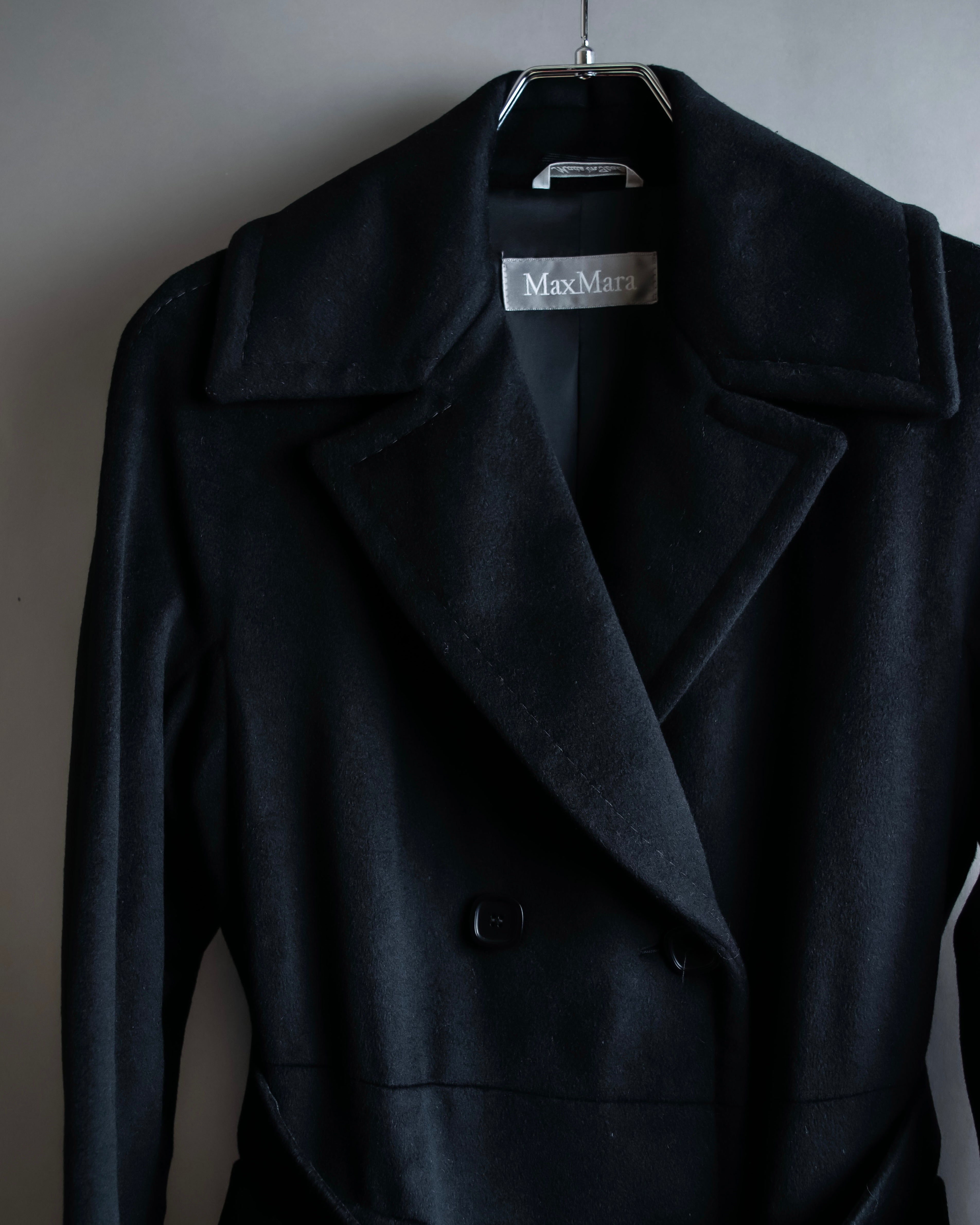 "Max Mara" Belted double breasted maxi trench coat