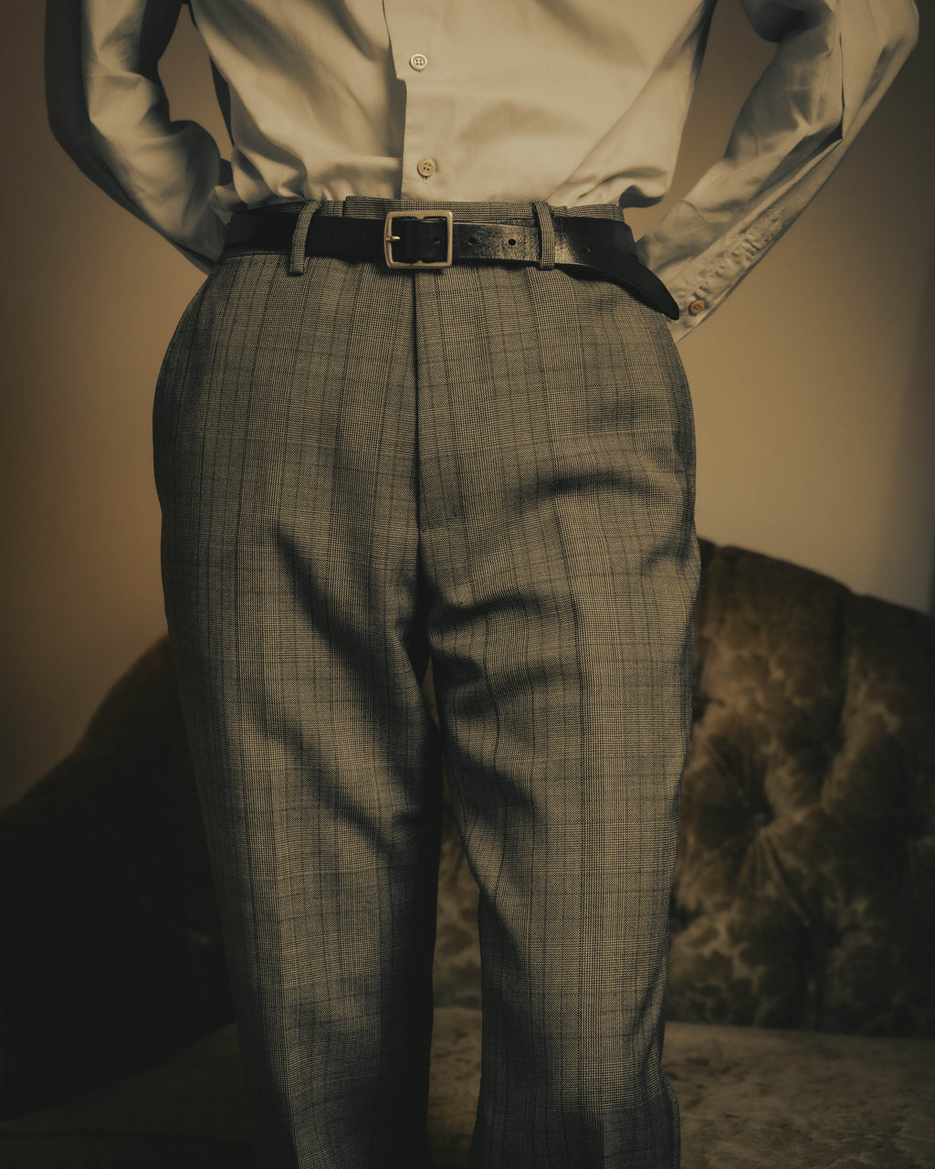-SPECIAL- “GUCCI” 2019-2021 Glen check double-breasted wool suit