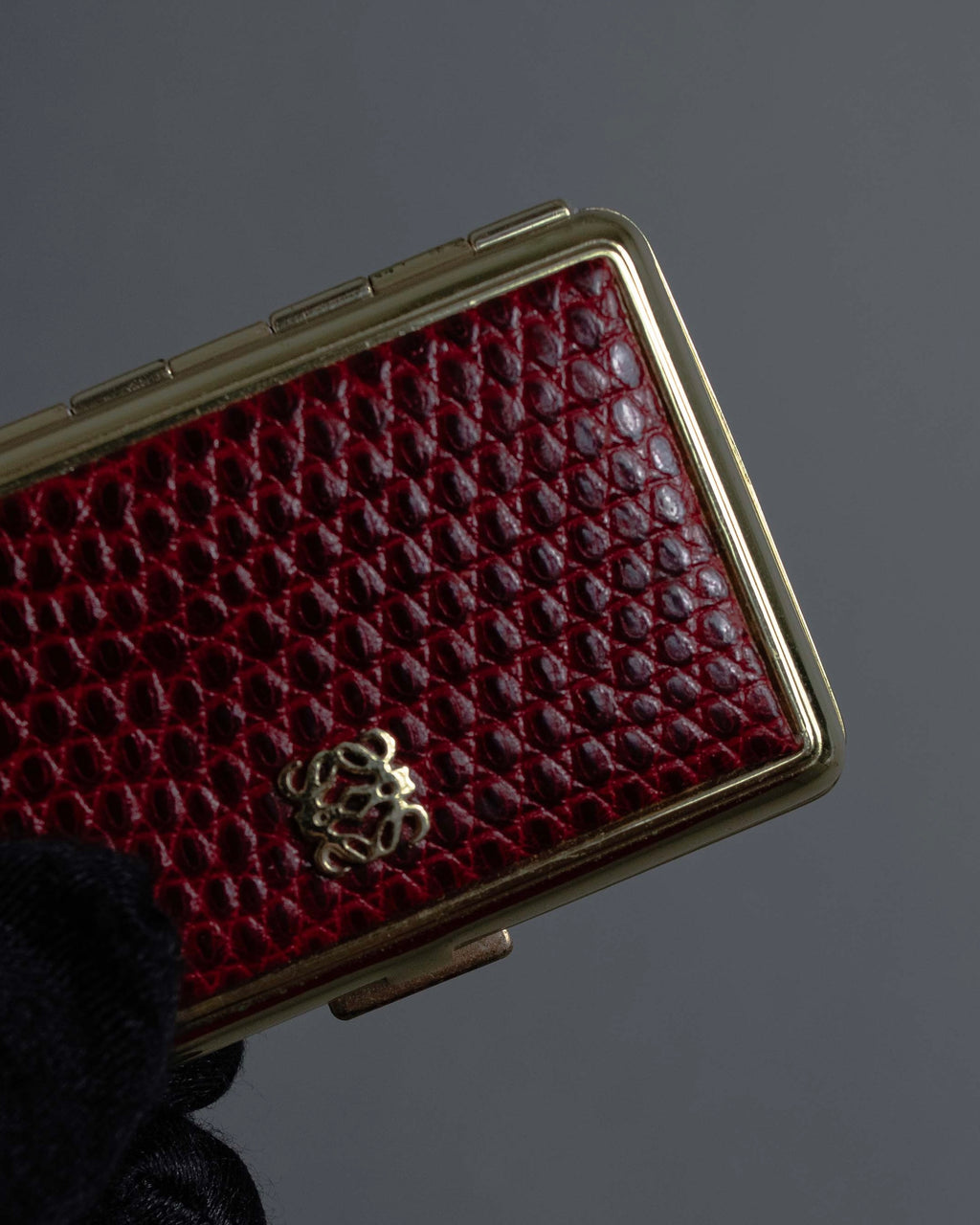 "LOEWE" Anagram logo design antique style accessory case