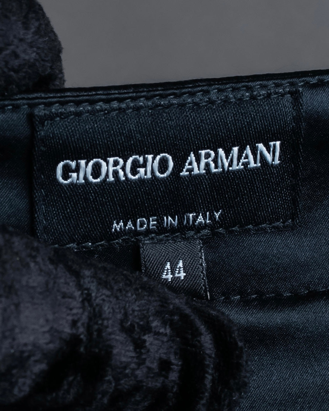 "GIORGIO ARMANI" Cross satin detail velvet straight skirt