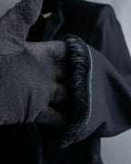 "Alexandar McQueen" Fur trimmed design shaped tailored jacket