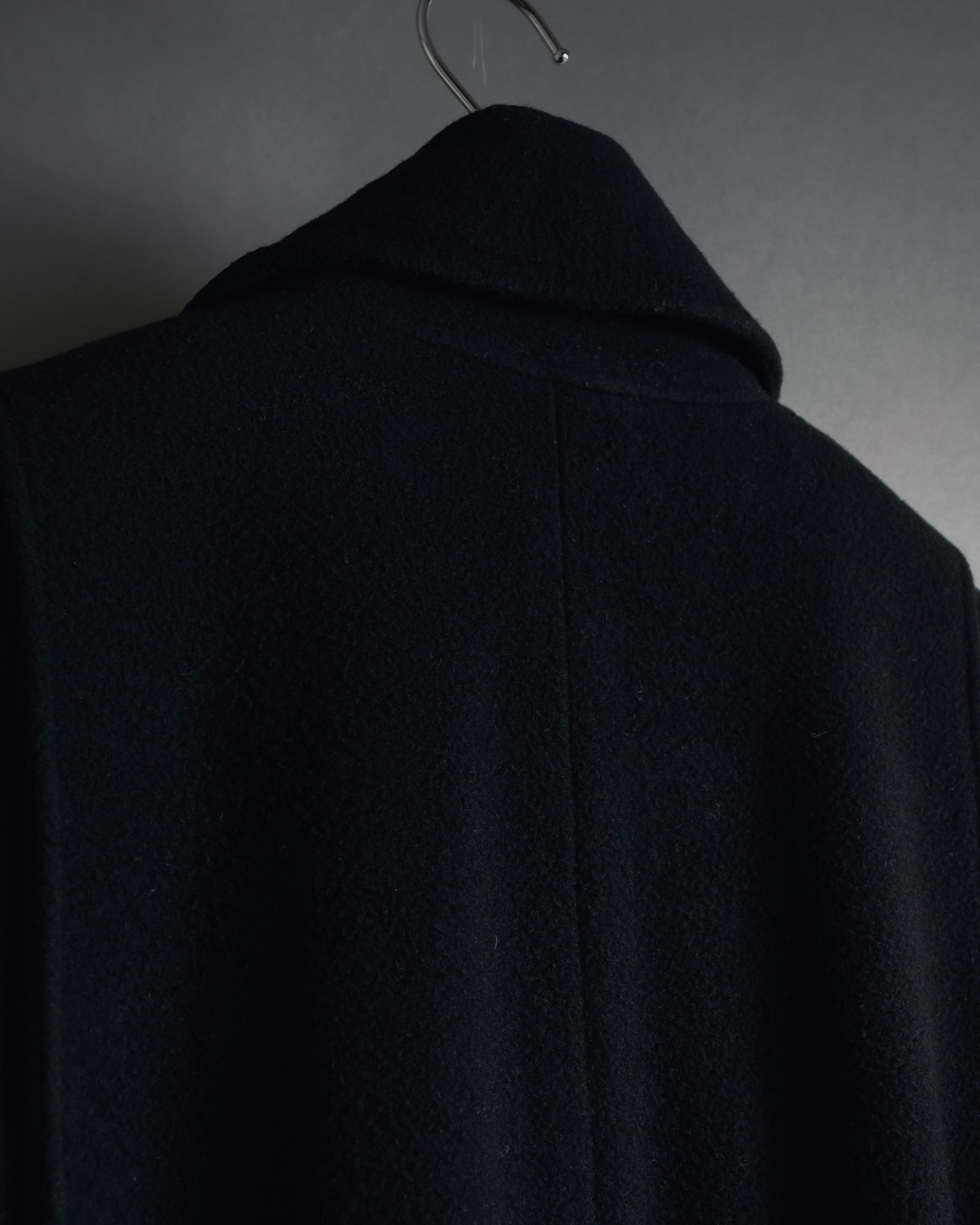 "Karl Lagerfeld" 80's-90's Round collar curvaceous coat