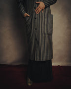 -SPECIAL- “GUCCI” 80’s-90’s Textured striped shawl collar long coat