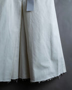 "MAISON MARGIELA" 21SS Washed raw cut flared cropped denim pants