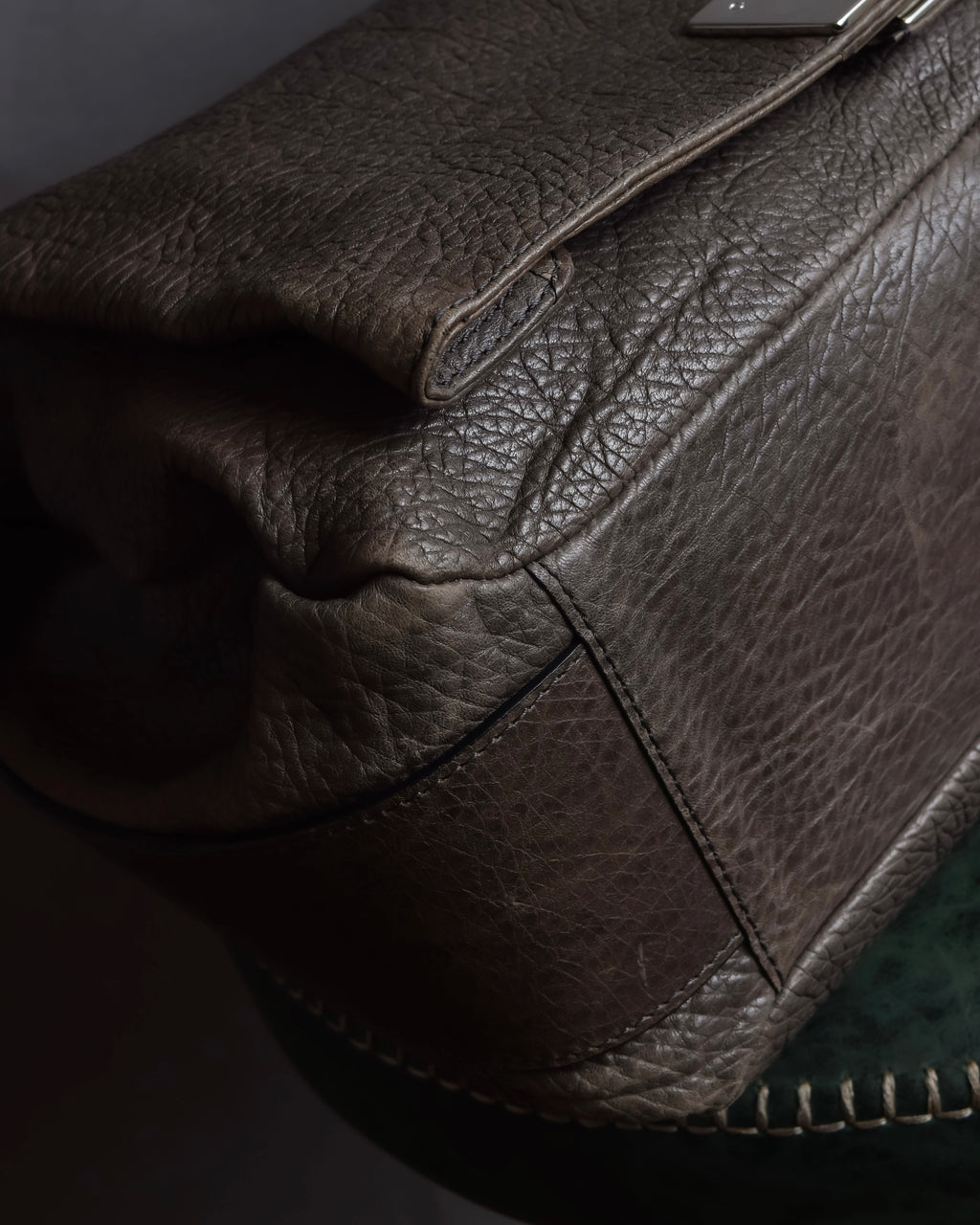 "CELINE" Softly structured leather city bag