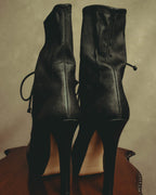 –SPECIAL– "Miu Miu" 00's–10's Sculptural platform lace up ankle boots