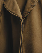 “GUCCI” 00’s-10’s Cashmere-blend leather-trimmed belted long coat