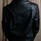 "Acne" Beautiful shape genuine leather double riders jacket