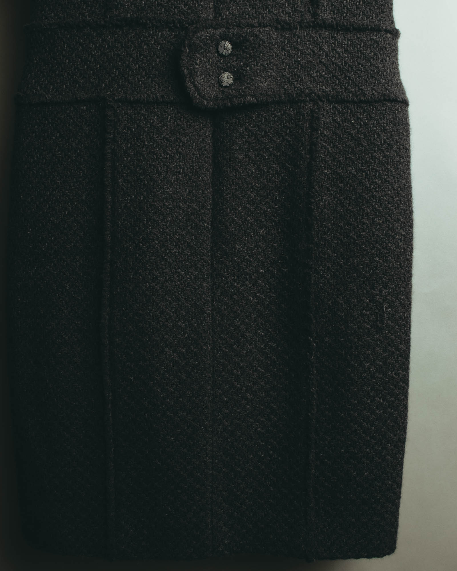 “CHANEL” 04AW textured tweed short sleeve jacket