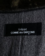 "tricot COMME des GARCONS" 
Double-breasted reversible fur tailored coat