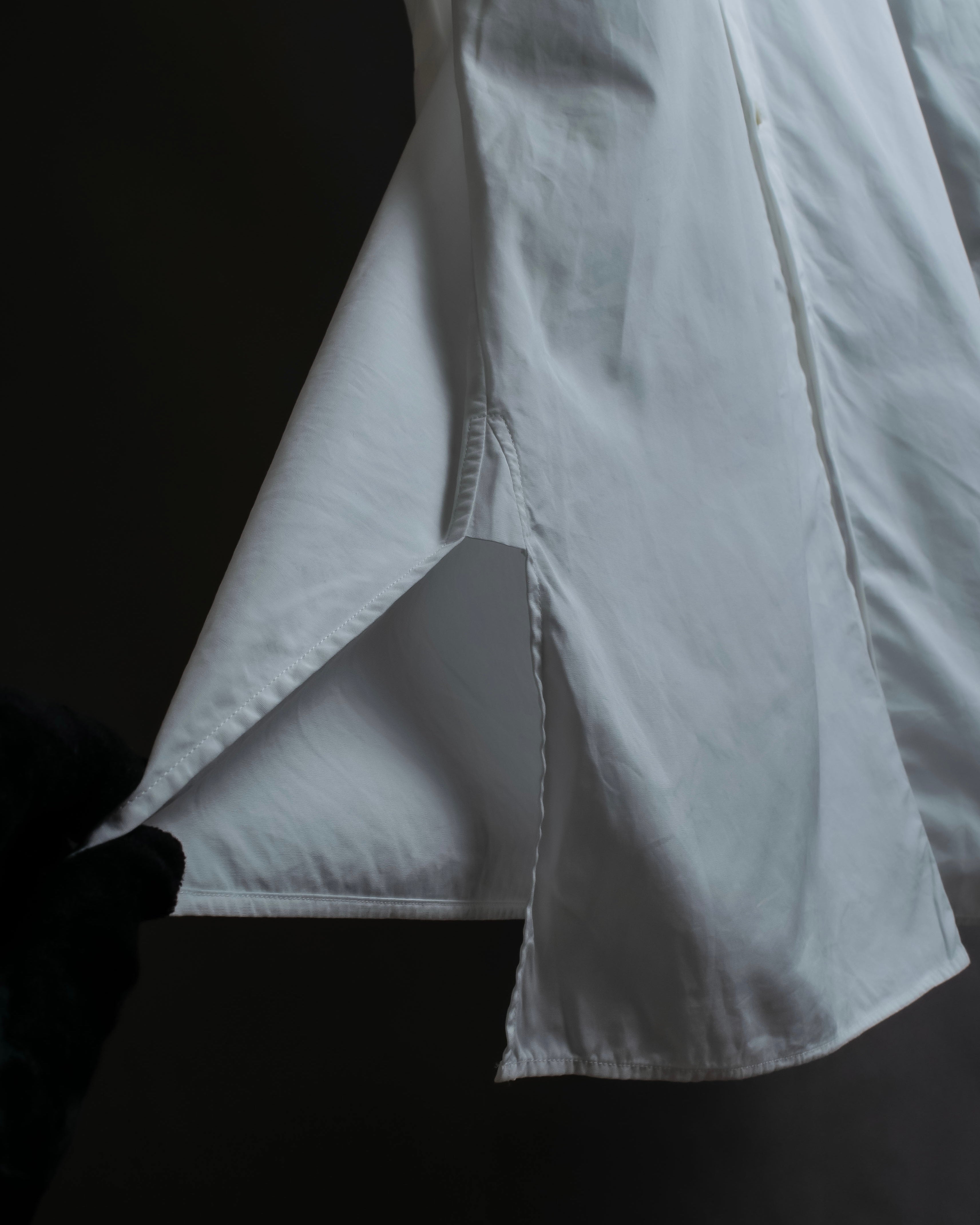 "MAISON MARGIELA" 18AW No-collar design Super long shirt