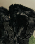 “YVES SAINT LAURENT“ Fur trimmed suede winter boots
