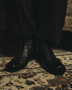 -SPECIAL- "JIL SANDER" 10's Sculptural gathered toe leather ankle boots