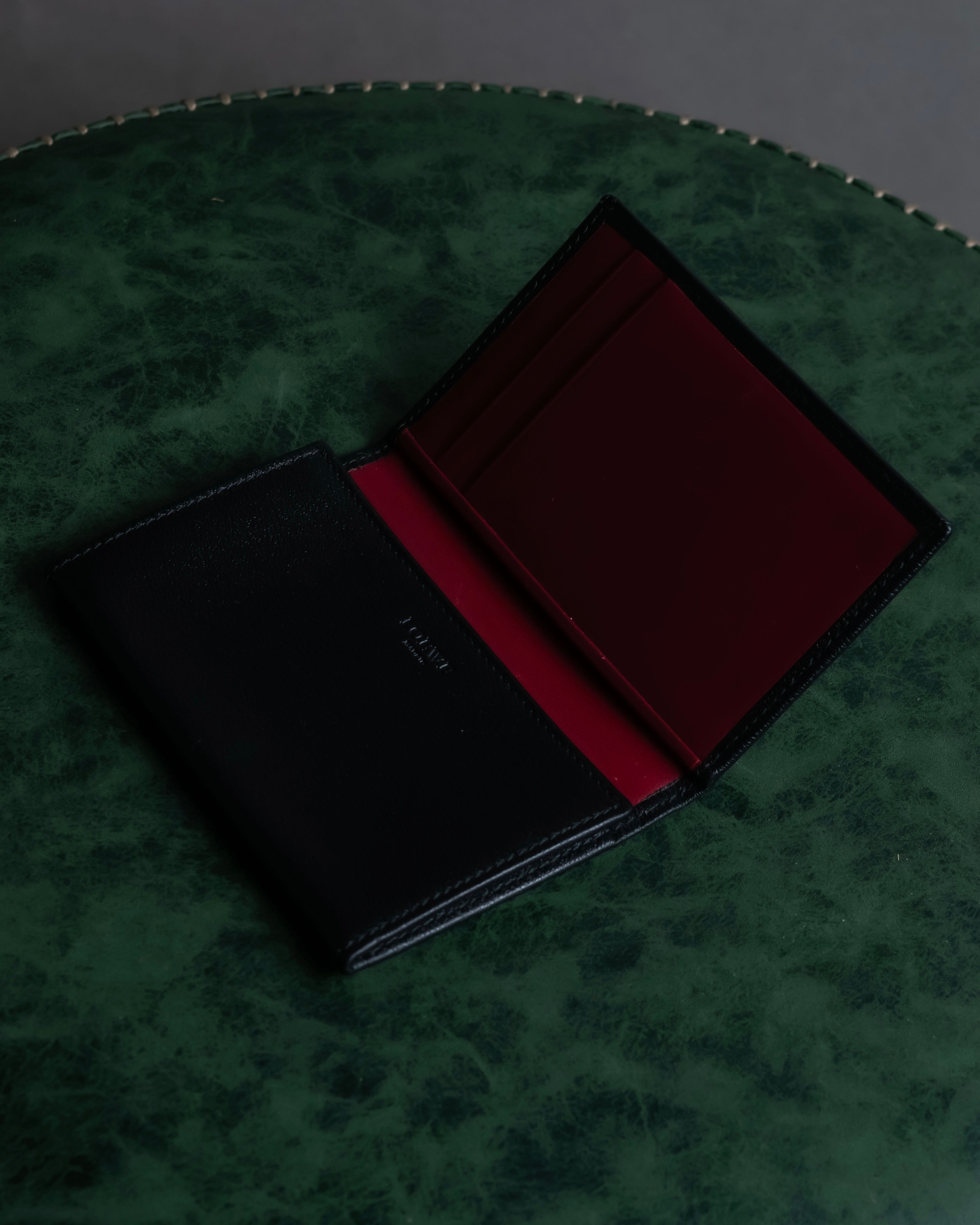 "LOEWE" Anagram logo engraved leather card case