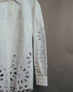 “BURBERRY” 2018-2022 Cutwork embroidered cotton shirt
