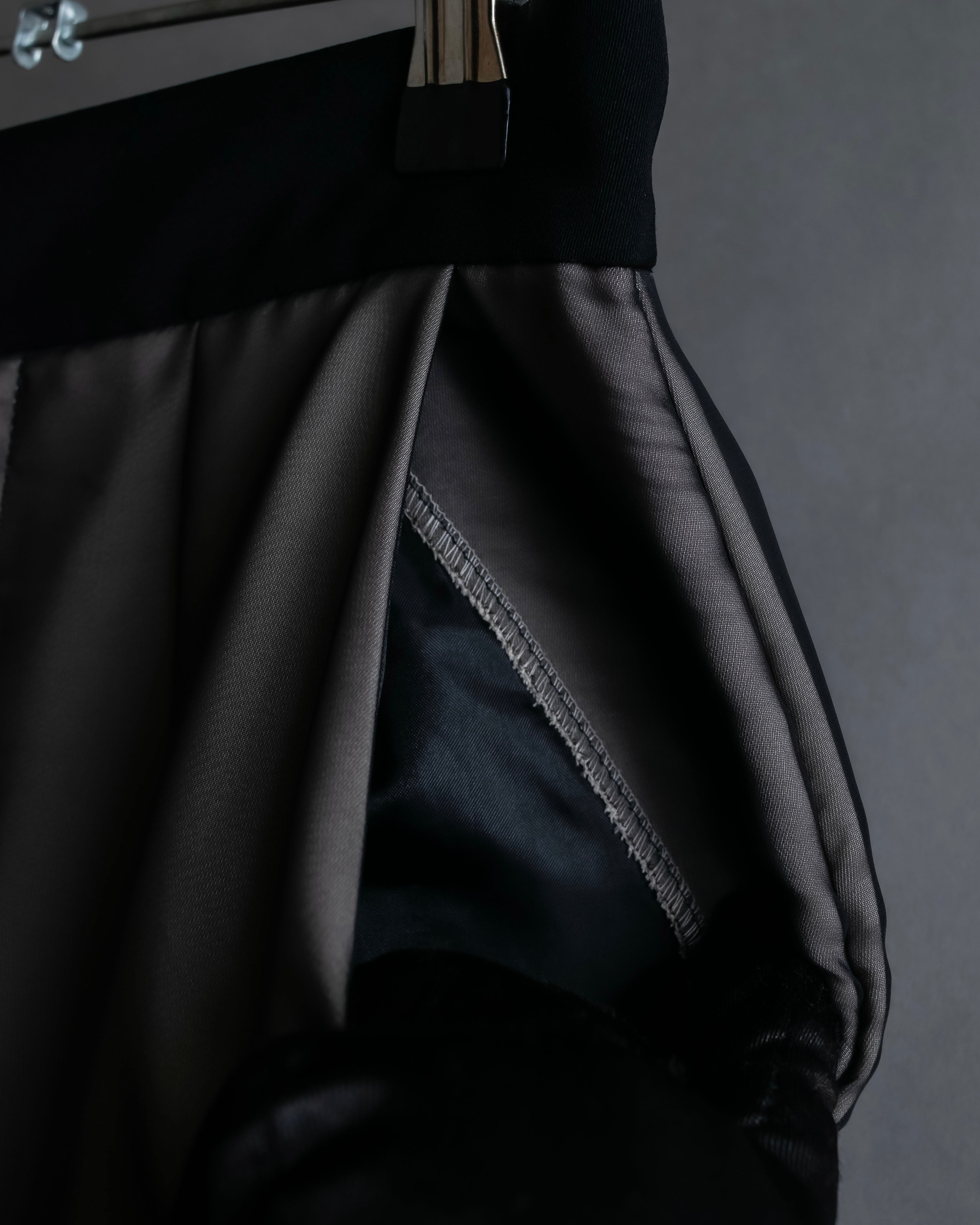 "LANVIN en Bleu" Sheer layered sarouel wide pants